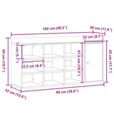 Shoe Bench Old Wood 102x32x50 cm Engineered Wood 857621