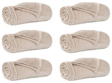 Throw Blankets 6 pcs Beige 150 x 200 cm Fleece 42016790