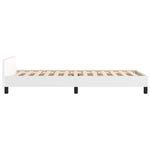 ZNTS Bed Frame without Mattress White 90x190cm Single Faux Leather 349897