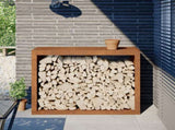 Firewood Rack 100x40x80 cm Weathering Steel 850981
