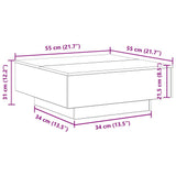 Coffee Table Old Wood and Blue 80 x 80 x 31 cm Engineered Wood 863000