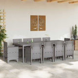 Garden Dining Set 11 pcs Light Grey Polypropylene 3378608