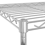 5-Tier Storage Shelf with Wheels 75x35x155 cm Chrome 250 kg 324629