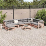 ZNTS 9 Piece Garden Sofa Set Solid Wood Douglas Fir 3299583