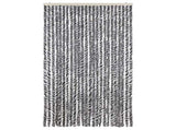 Fly Curtain Grey and Black and White 100x230 cm Chenille 377338