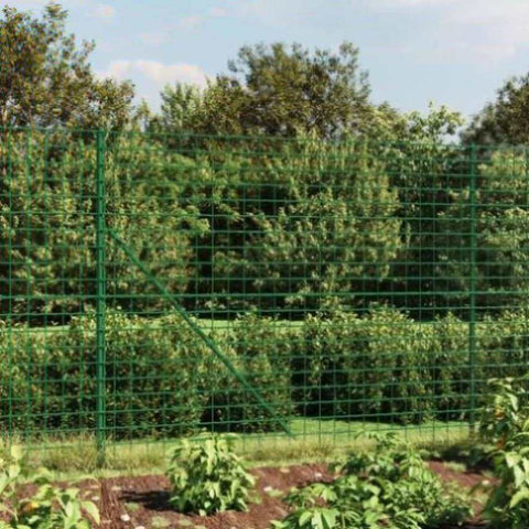 Wire Mesh Fence with Flange Green 2x10 m 154182