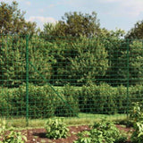 Wire Mesh Fence with Flange Green 1.4x10 m 154179