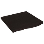 Table Top Dark Brown 60x60x cm Treated Solid Wood Oak 3156414
