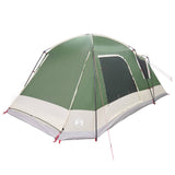 Cabin Tent with Roof Green 12-Person Polyester and Steel 42028571