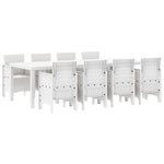 Garden Dining Set 9 pcs Light Grey Polt rattan 3378747