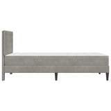 Bed Frame with Mattress Light Grey 90 x 190 cm Velvet 3415256