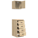 Garage Cabinets 2 pcs Sonoma Oak Engineered Wood 3328325