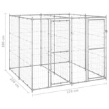 Outdoor Dog Kennel Galvanised Steel 4.84 m 3082282