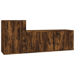 2 Piece TV Cabinet Set Smoked Oak Engineered Wood 3188483