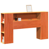 Headboard with Storage Wax Brown 150 cm Solid Wood Pine 855629