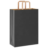Paper Bags 250 pcs with Handles Black 26x12x35 cm 4101870