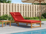 Sunlounger Cushion GEMERT 100% Polyester Red 190 x 50 x 9 cm 947510