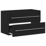 Bathroom Sink Cabinet Black Oak 80x38.5x48 cm Engineered Wood 862535