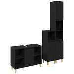 Bathroom Furniture Set with Storage 3 pcs Black 60 x 30 x 60 cm 3332584