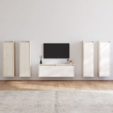 TV Cabinets 5 pcs White Solid Wood Pine 3100210
