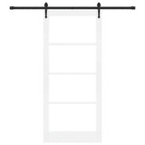 Sliding Door White and Black 93 x 211 cm 3332402