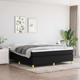 Box Spring Bed Frame Black Super King Fabric 3121213