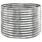 ZNTS Garden Raised Bed Powder-coated Steel 100x100x68 cm Silver 319057