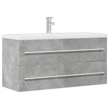 Sink Cabinet Concrete Grey 100x38.5x48 cm Engineered Wood 856233