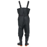 Chest Waders with Boots and Belt Black Size 42 4017003