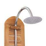 Garden Shower Solid Teak 70x75x204 cm 44667