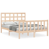 Bed Frame without Mattress Double Solid Wood Pine 3192076
