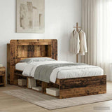 Bed Frame with Storage Old Wood 100 x 200 cm Engineered Wood 3433450