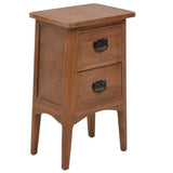 Bedside Cabinet Solid Fir Wood 40x29x68 cm Brown 246123
