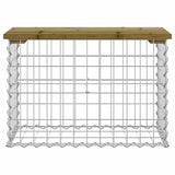 Garden Bench Gabion Design 63x31.5x42 cm Impregnated Wood Pine 834346
