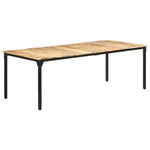 ZNTS Dining Table 220x100x76 cm Rough Mango Wood 321977