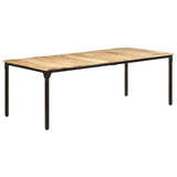 ZNTS Dining Table 220x100x76 cm Rough Mango Wood 321977