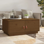 ZNTS Coffee Table Honey Brown 80x50x35 cm Solid Wood Pine 818253