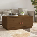 Coffee Table Honey Brown 80x50x35 cm Solid Wood Pine 818253