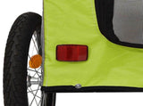 Pet Bike Trailer Green and Grey Oxford Fabric and Iron 93829