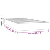 Pocket Spring Bed Mattress Medium Light Grey 100x203x20 cm Twin XL 347867