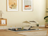 Small Animal Cage with Removable Pet Playpen, Guinea Pig Cage with Waterproof Pad, Hay Feeder, 108 x T3398P350111