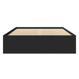 Bed Frame Black Engineered wood, Plywood Double Bed Frame 3295661
