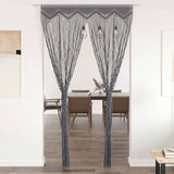 Macrame Curtain Anthracite 140x240 cm Cotton 323992