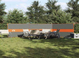 Camping Windbreak Grey and Orange 490x123 cm Waterproof 4009656