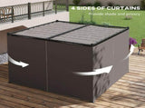 3 x 3m Moving Canopy Metal Pergola, with Curtains - Grey T3398P317588