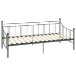 ZNTS 284670 DayBed Frame without Mattress Grey Metal 90x200 cm