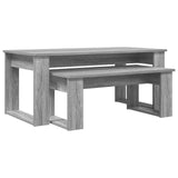 Coffee Table Set 2 pcs Grey Sonoma Engineered Wood 8000137