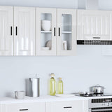 Kitchen Wall Cabinet with Glass Door Porto High Gloss White 854149