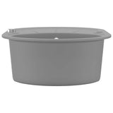 Granite Kitchen Sink Single Basin Oval Grey 142959