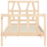 Bed Frame without Mattress 90x200 cm Solid Wood Pine 3192476